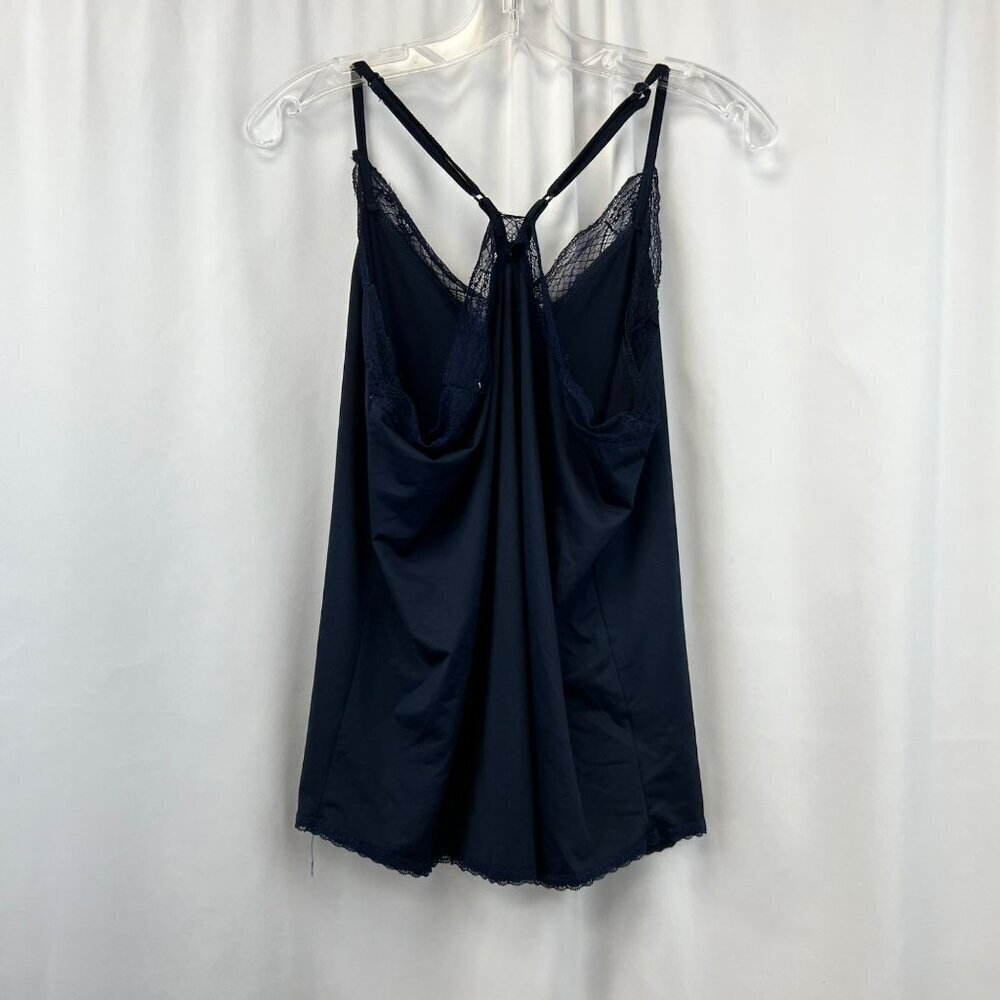 QEARAL Women’s Camisole Top Lace Trim Racerback Blue Size Medium - Picture 5 of 7